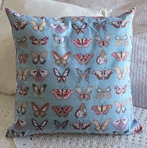 Caldeira Blue Butterfly Luxury Throw Pillow